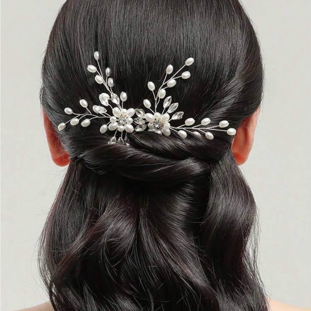 Elegant Pearl Hair Accessory (2) - Picture 1 of 5